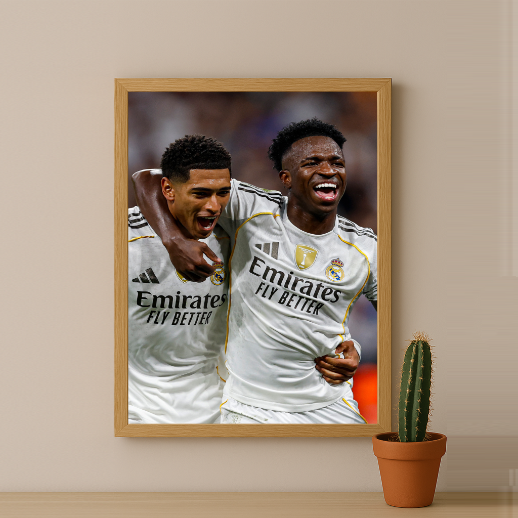 Poster encadrée Real Madrid - Vinicius Jr x Bellingham