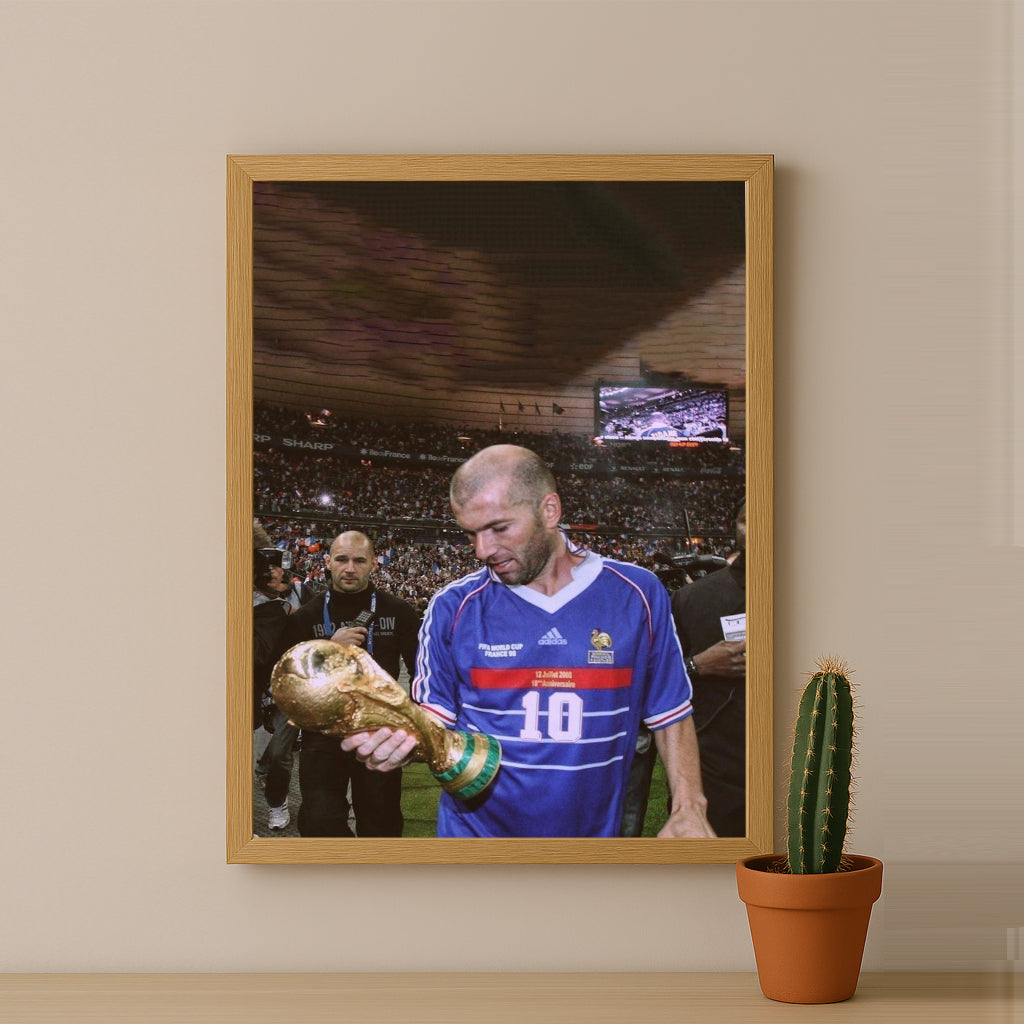 Poster encadrée France Football - Zidane Coupe du Monde 98