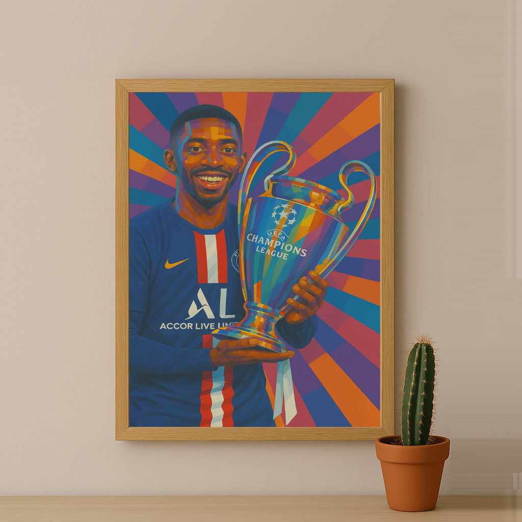Cadre photo Ousmane Dembélé Ligue des champions