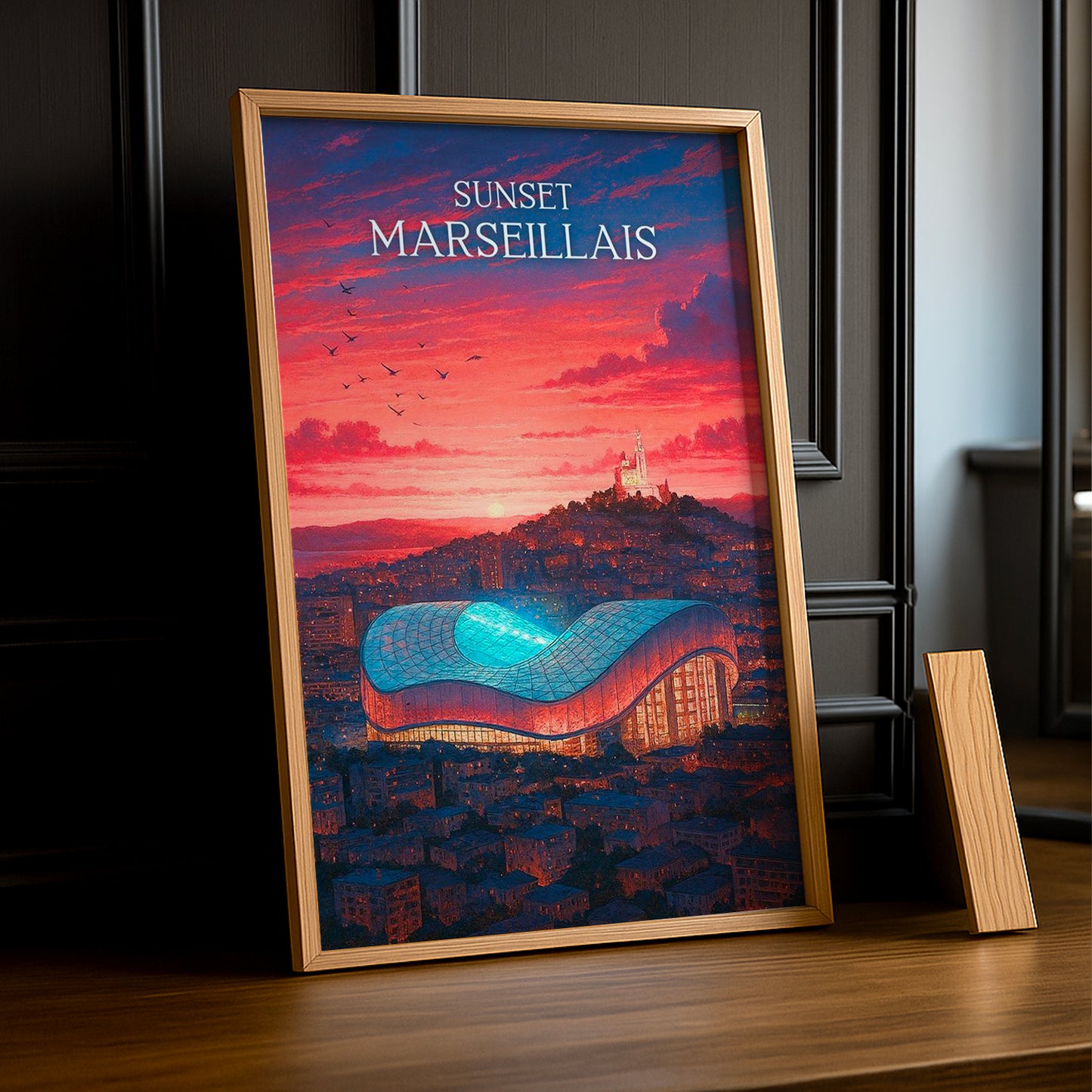 Poster encadrée Olympique de Marseille - Sunset Marseillais