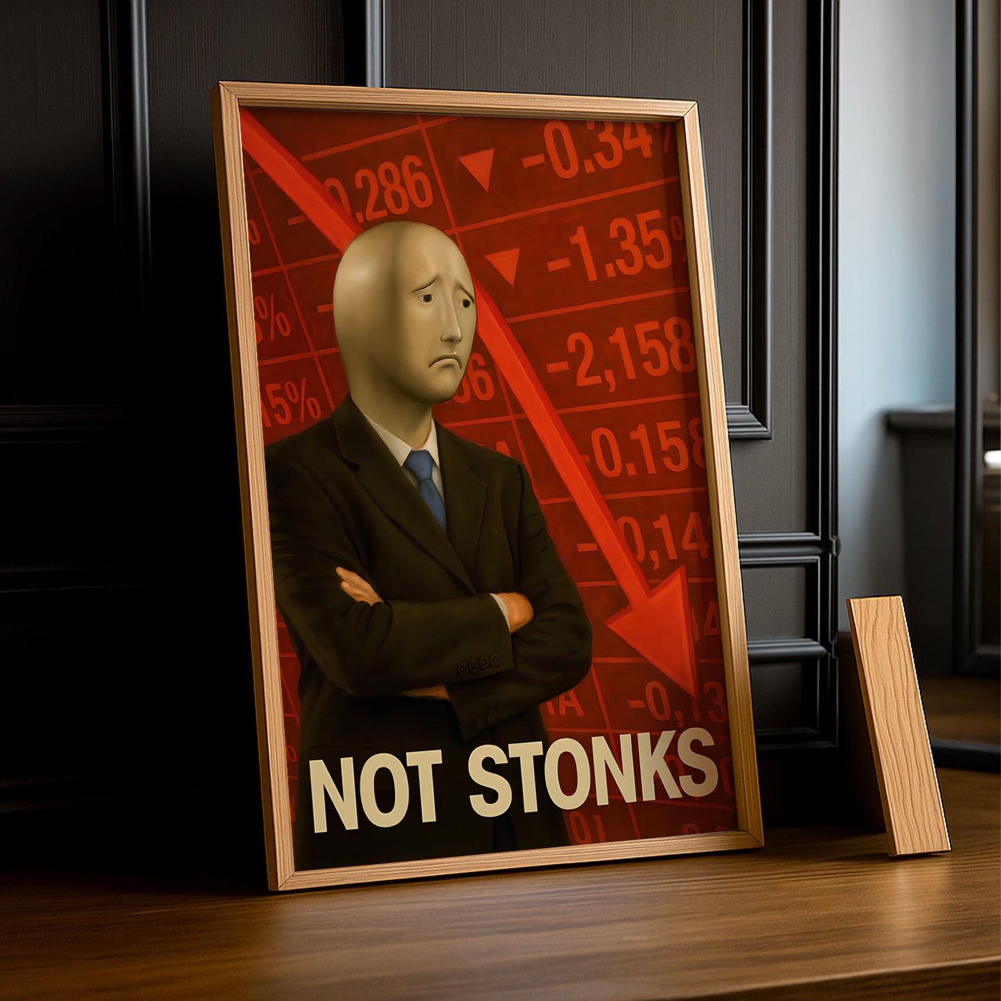 Cadre photo Motivation - Not Stonks meme