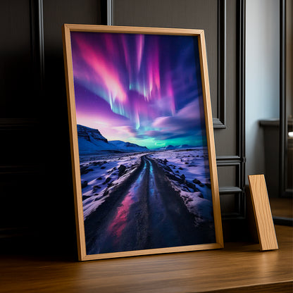 Poster Photo Naturel - Aurore Boréale Violet
