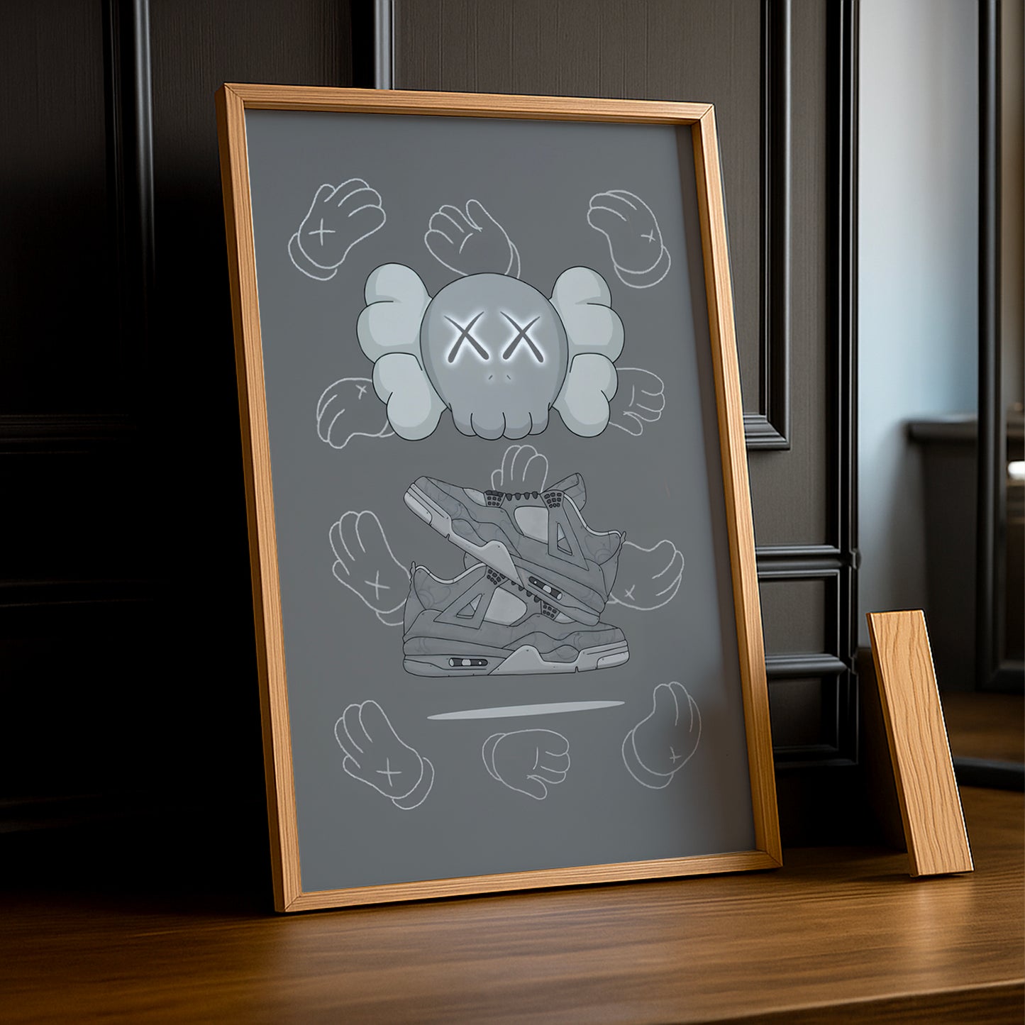 Cadre photo Kaws Air Jordan 4 Retro