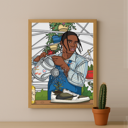 Poster Nike Air Jordan Travis Scott Olive