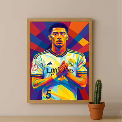 Cadre Photo Jude Bellingham Real Madrid – Affiche HD Encadrée Papier Premium