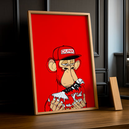 Cadre photo Bayc Nike Dunk SB Rouge