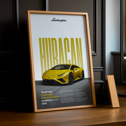 Poster Voitures - Lamborghini Huracan Evo RWD