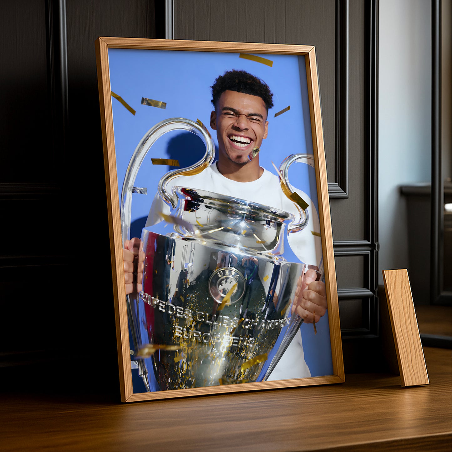 Cadre photo Désiré Doué PSG Ligue des champions