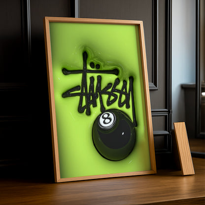 Cadre photo Stüssy - 3D Jaune Fluo