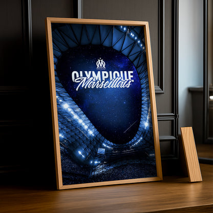 Poster encadrée Olympique de Marseille - Stade Vélodrome