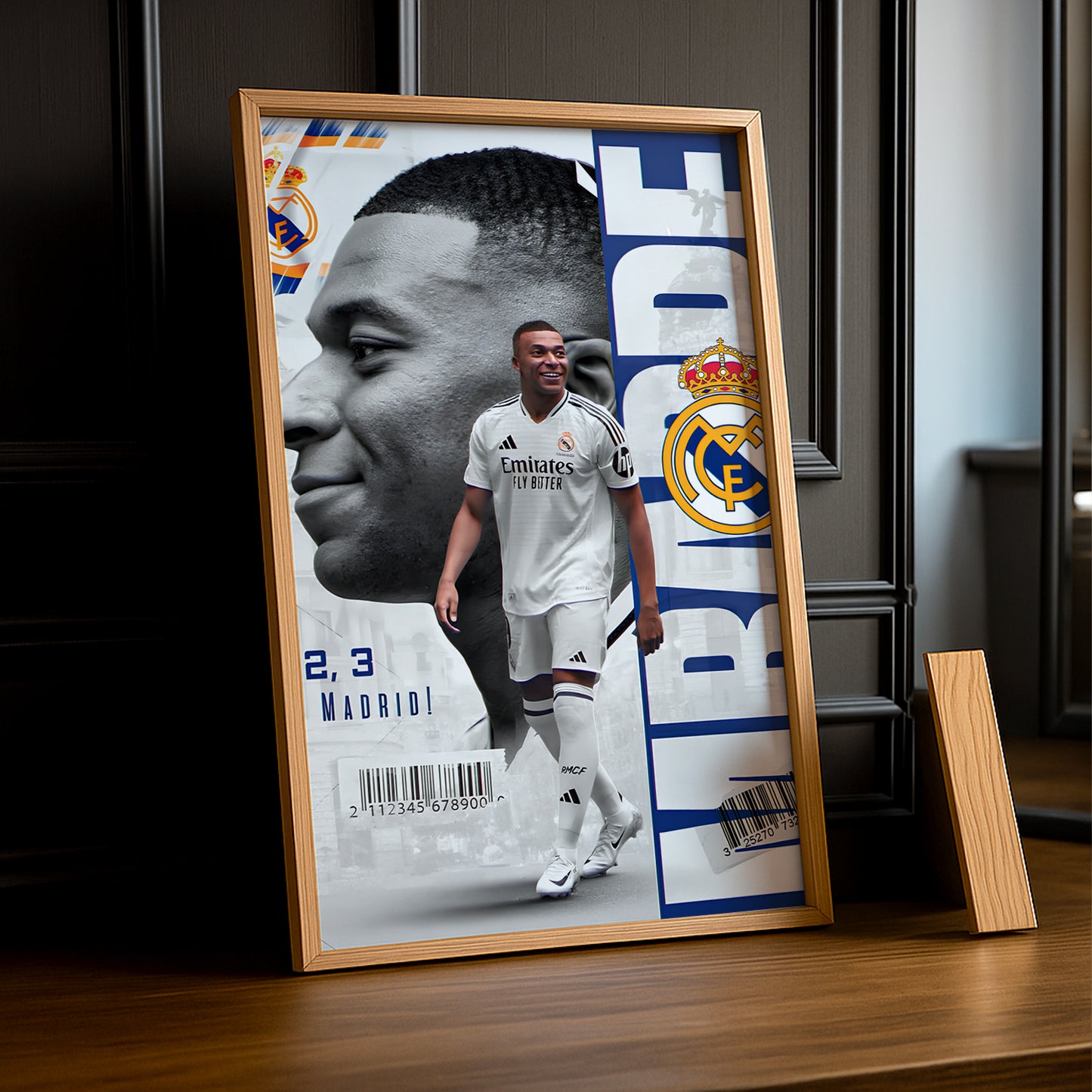 Poster encadrée Real Madrid - Kylian Mbappé