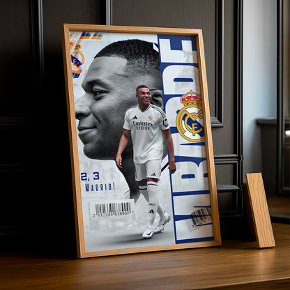Poster encadrée Real Madrid - Kylian Mbappé
