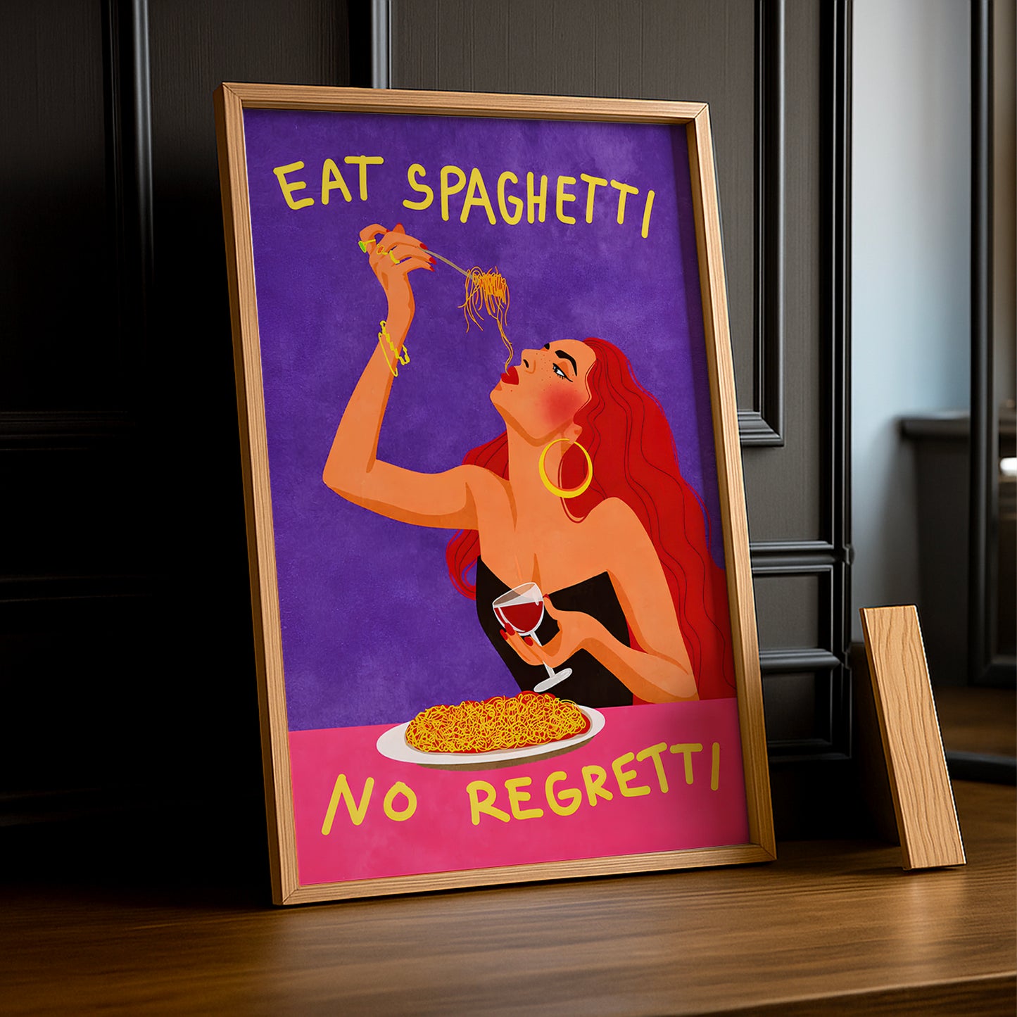 Cadre photo Citation - Eat Spaghetti