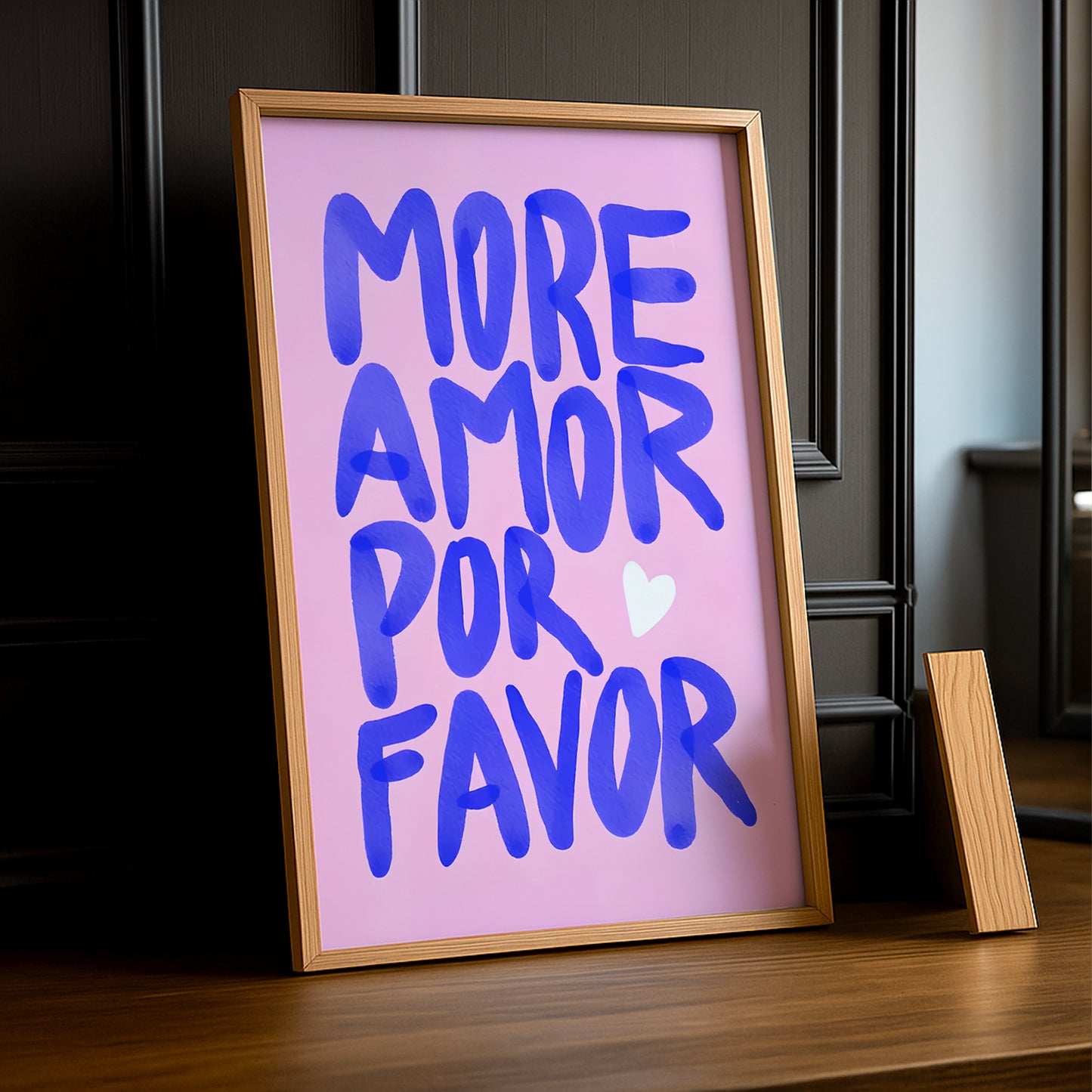 Cadre photo Citation - More Amor Por Favor Purple