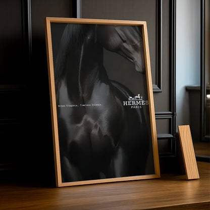 Cadre photo Hermès - Cheval noir
