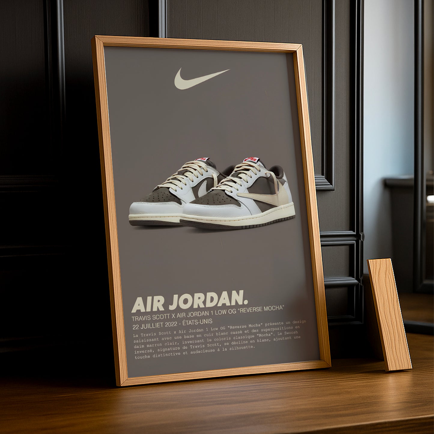 Travis Scott x Air Jordan 1 Low OG Reverse Mocha Fotorahmen 