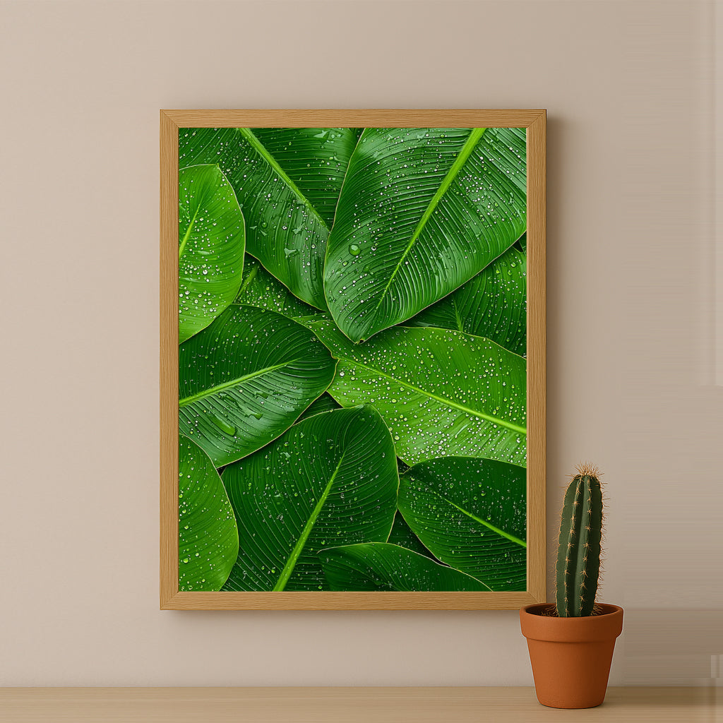 Poster Naturel - Feuille verte