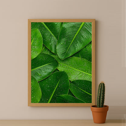 Poster Naturel - Feuille verte