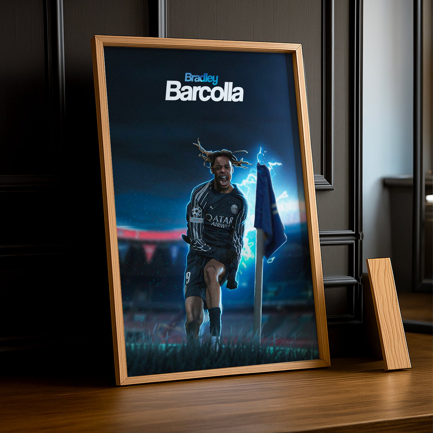 Cadre Photo Paris Saint-Germain - Bradley Barcola