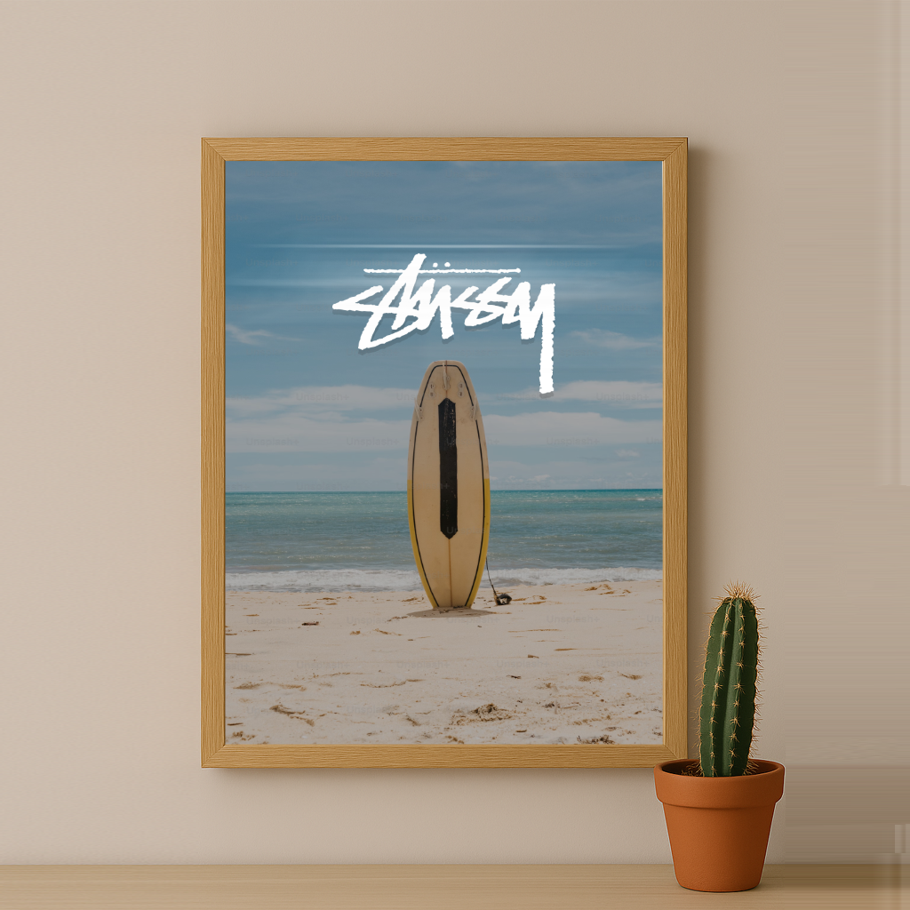 Cadre photo Stüssy - Planche de Surf