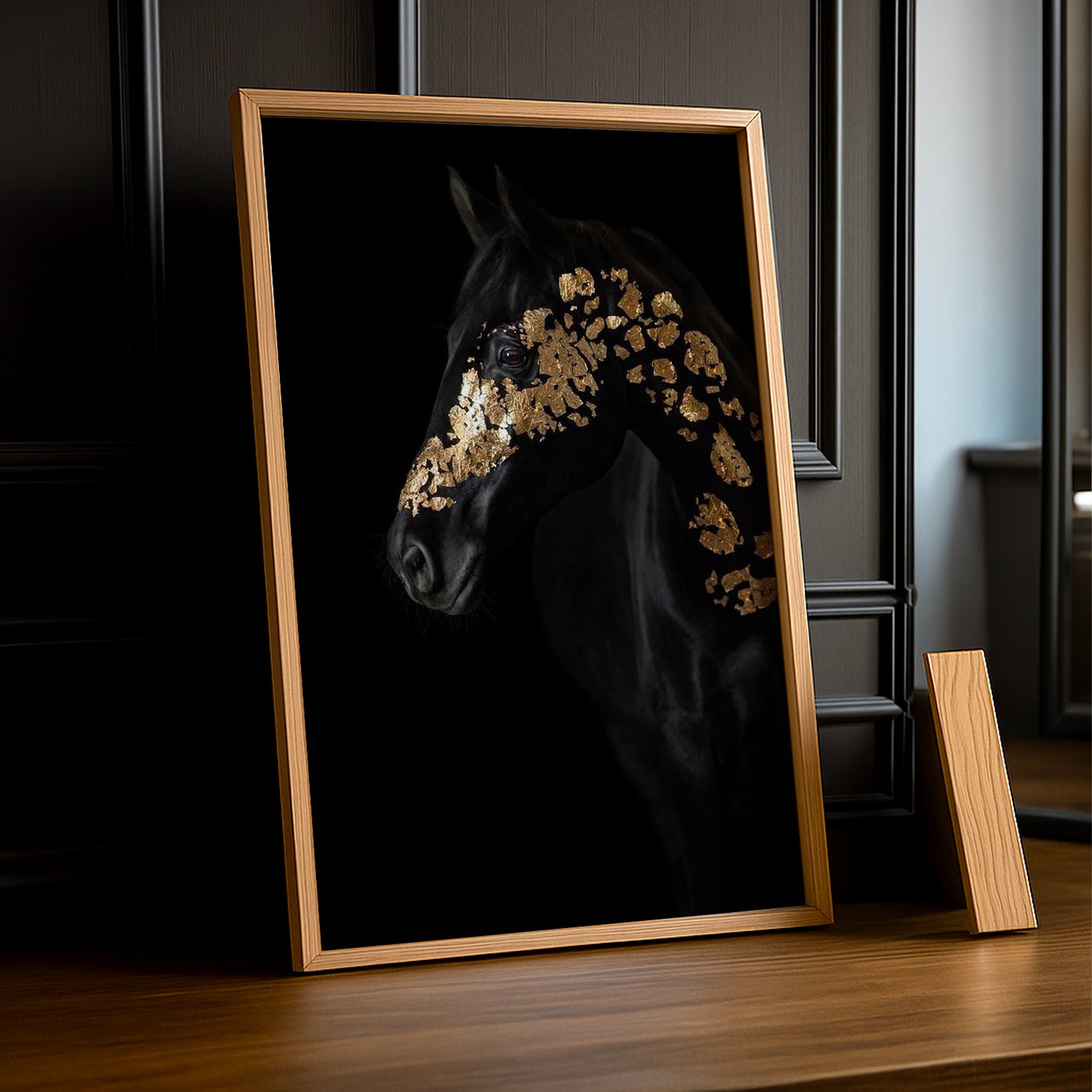 Cadre photo Équitation - Cheval Dorée