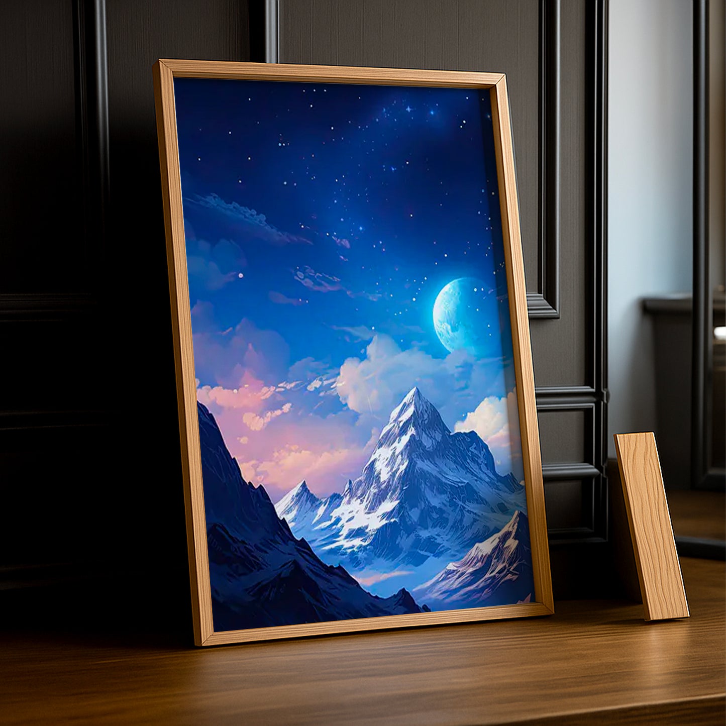 Poster Photo Naturel - Dessin de montagnes