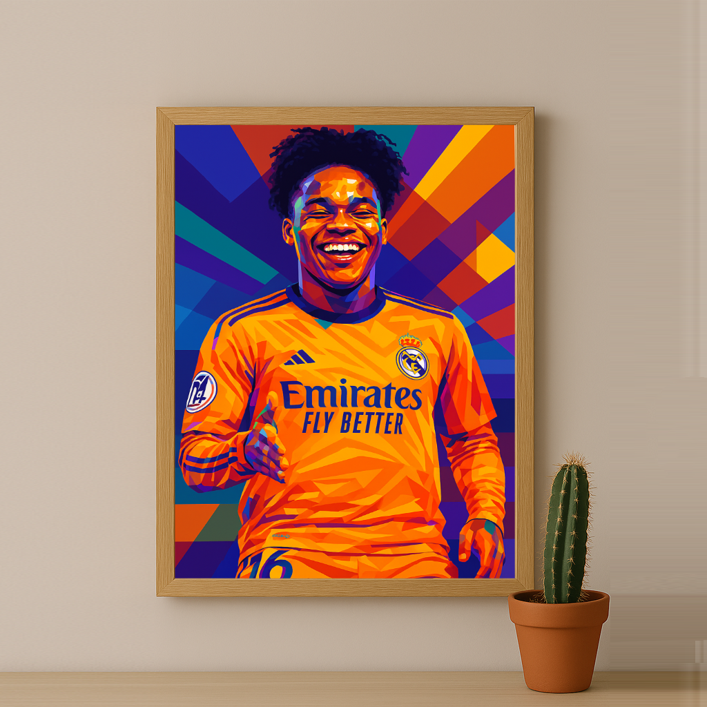 Cadre Photo Endrick Real Madrid – Affiche HD Encadrée Papier Premium