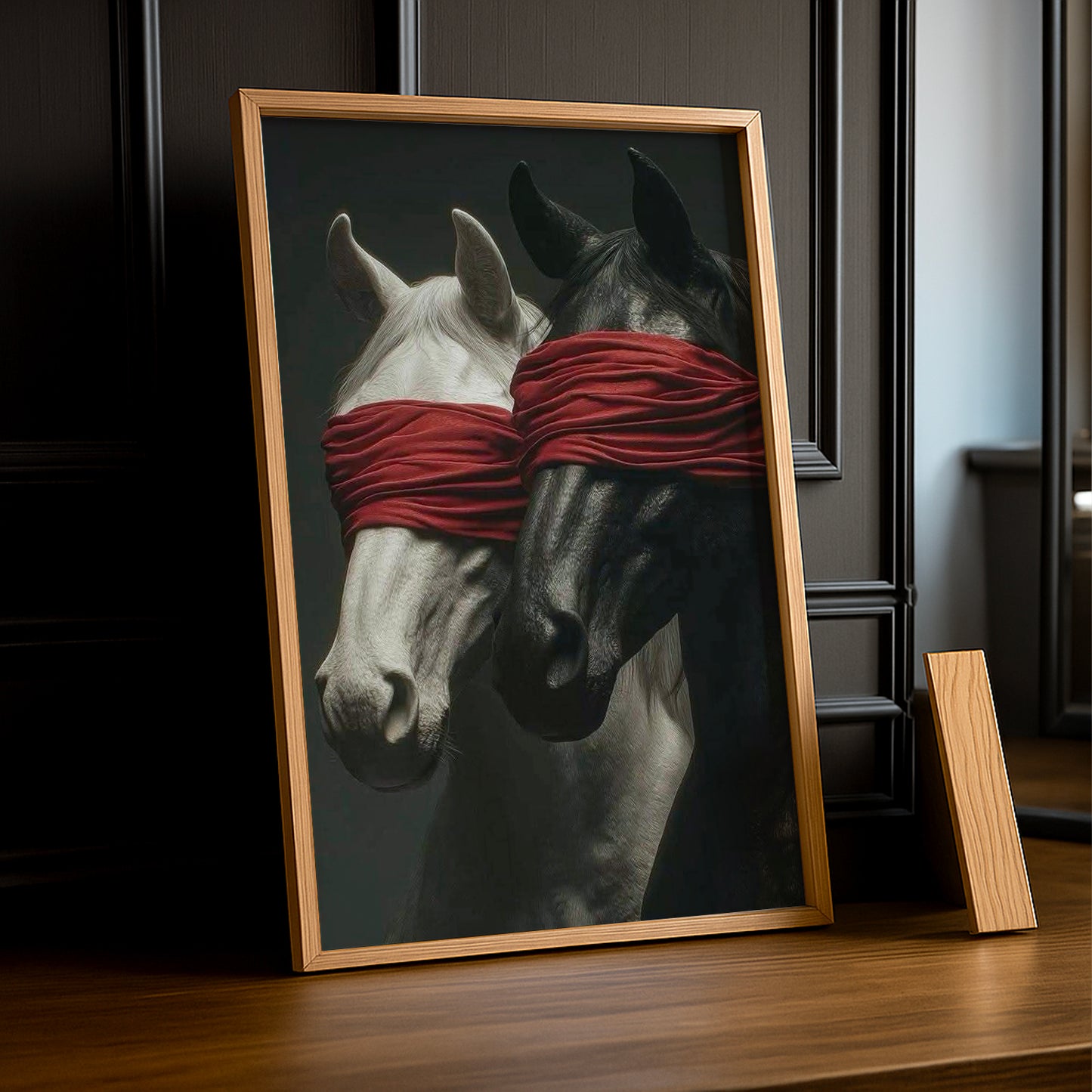 Cadre photo Équitation - Chevaux Bande Rouge