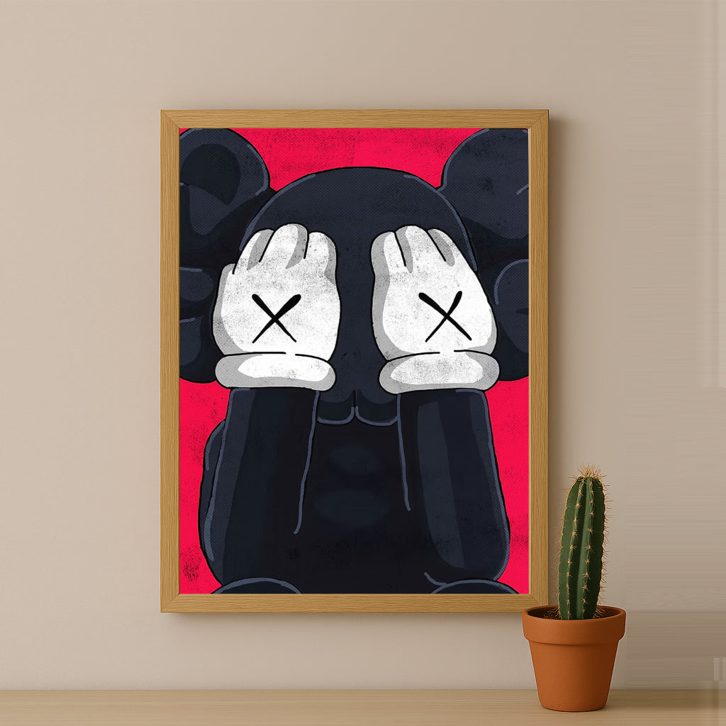 Cadre photo Kaws - Cache-Yeux