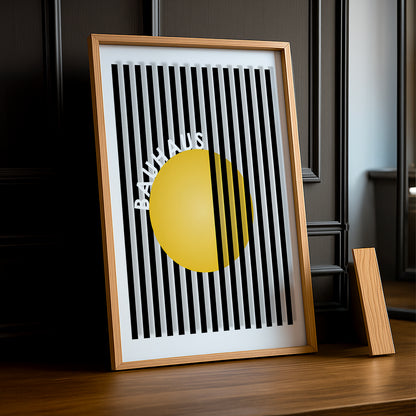 Cadre photo Bauhaus cercle jaune