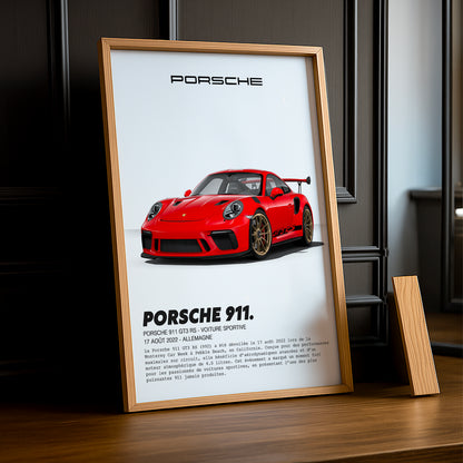 Cadre photo Porsche 911 GT3 RS Rouge