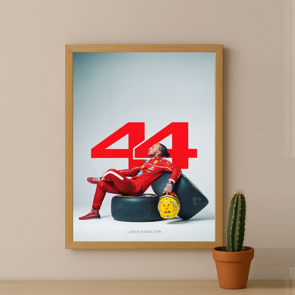 Poster encadrée Formule 1 - Lewis Hamilton 44
