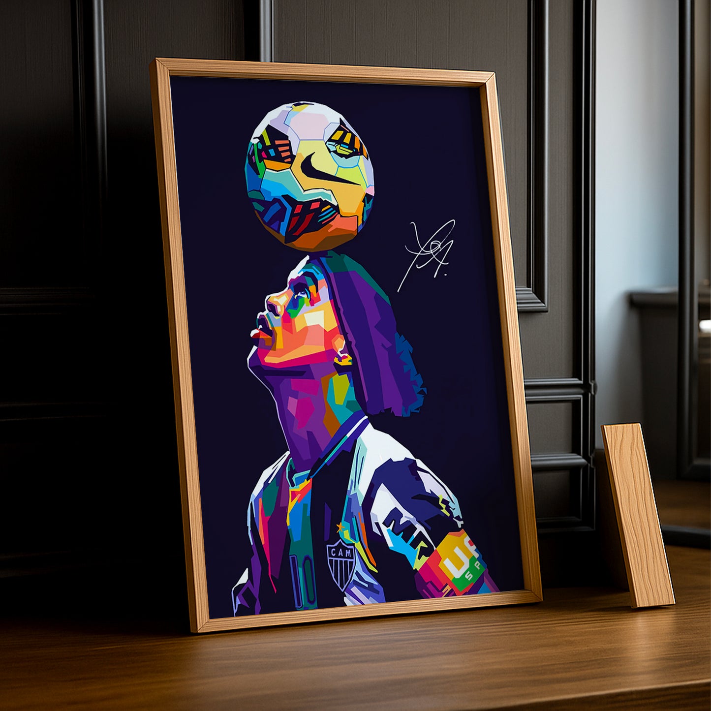 Cadre Photo Footballeur - Illustration de Ronaldinho