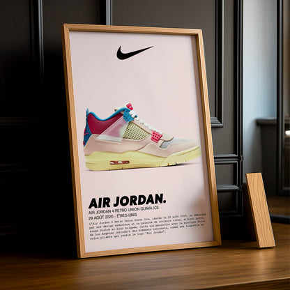 Air Jordan 4 Retro Union Guava Ice Bilderrahmen 