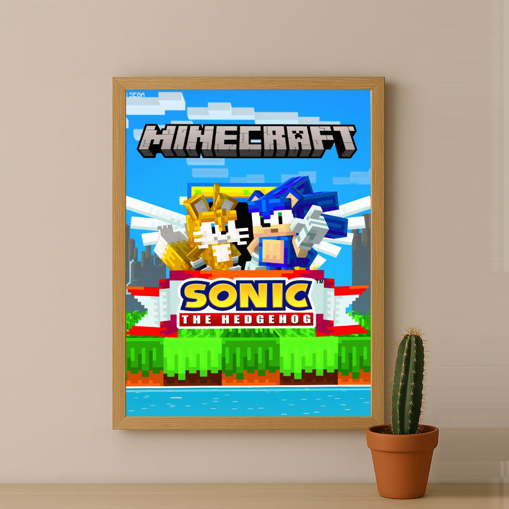 Cadre photo Minecraft - Sonic