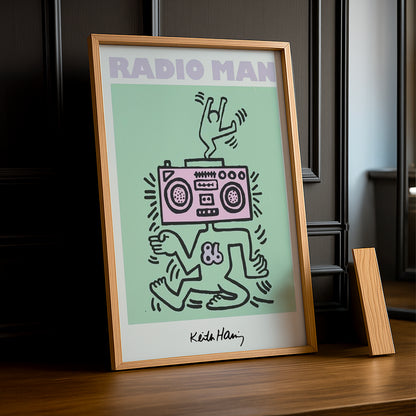Cadre Photo Keith Haring - Radio Man