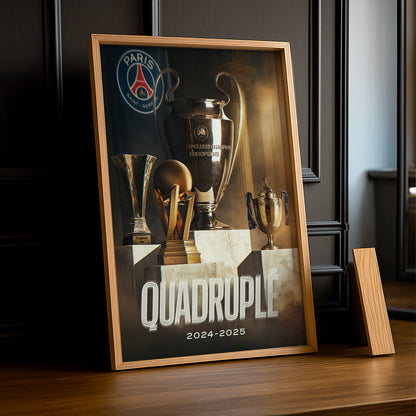 Cadre photo Paris Saint-Germain Quadruplé