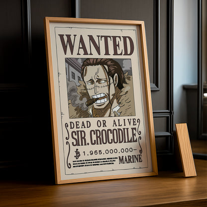 Cadre photo One Piece - Wanted Sir Crocodile