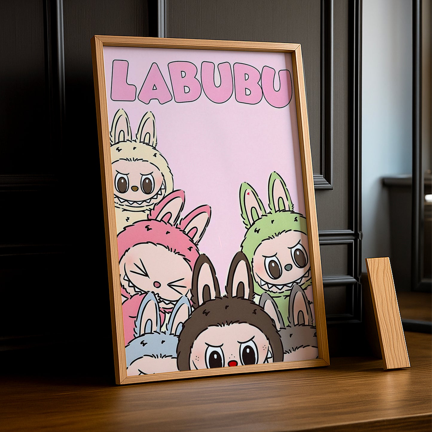 Cadre Photo Labubu - Rose