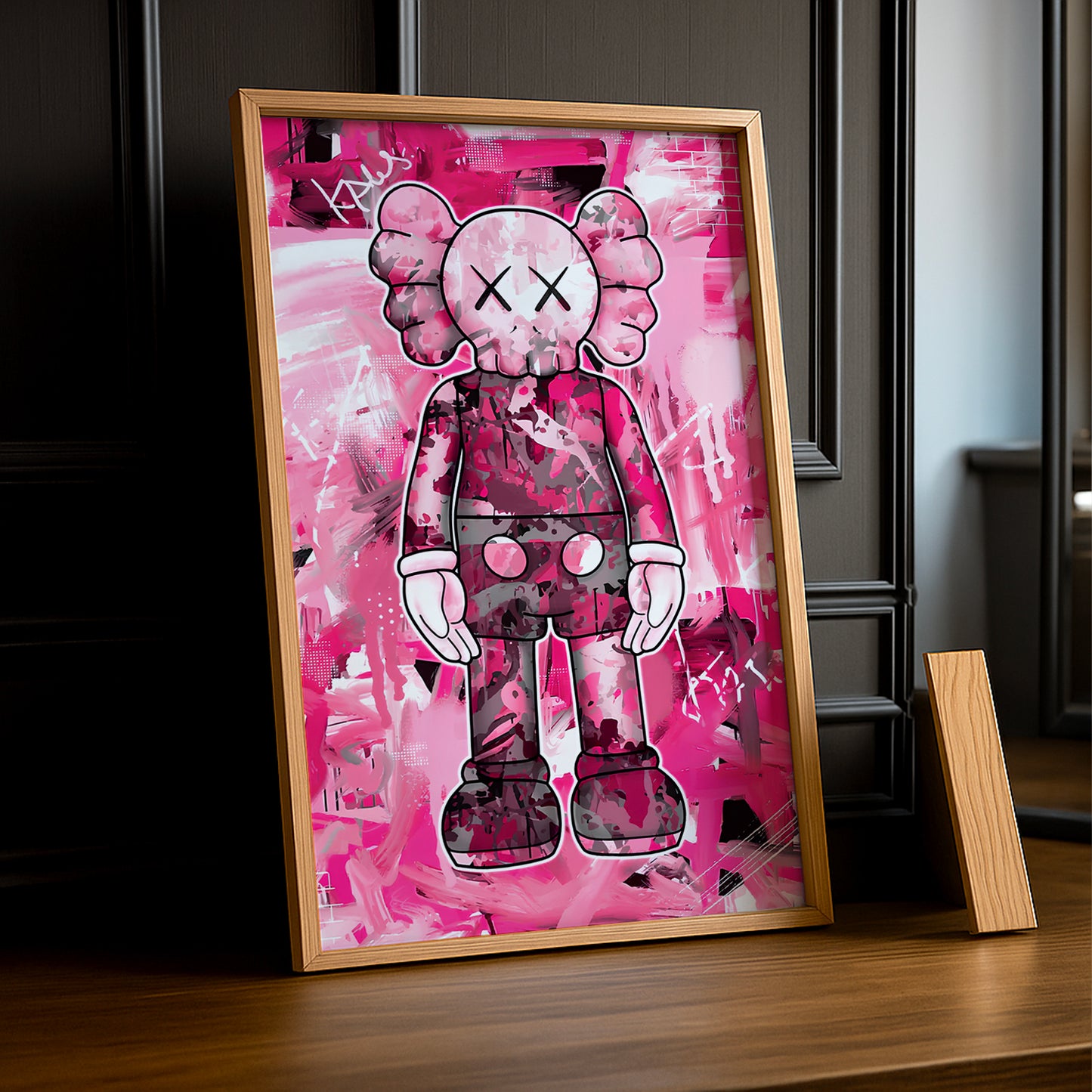 Cadre photo Kaws - Graffiti Rose
