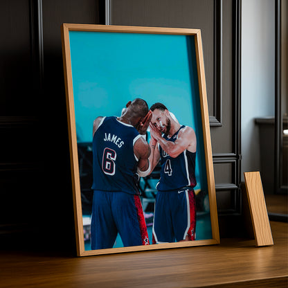 Cadre photo NBA - James x Curry
