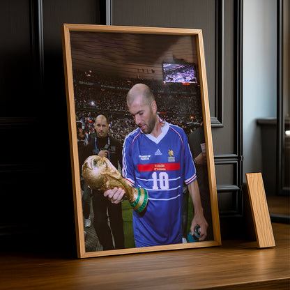 Poster encadrée France Football - Zidane Coupe du Monde 98