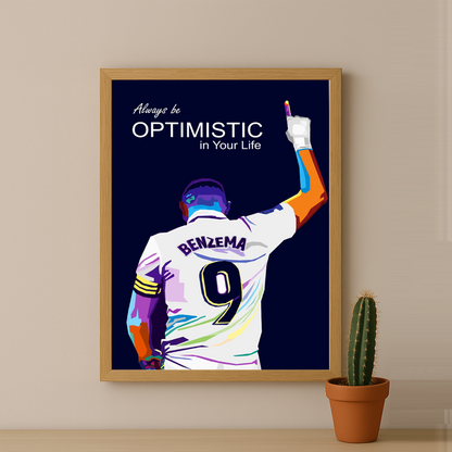 Cadre Photo Karim Benzema Real Madrid – Affiche HD Encadrée Papier Premium