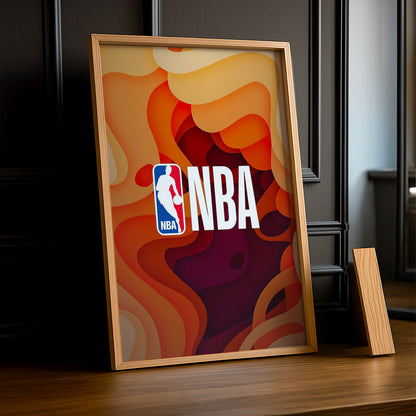Cadre photo NBA - Logo Orange