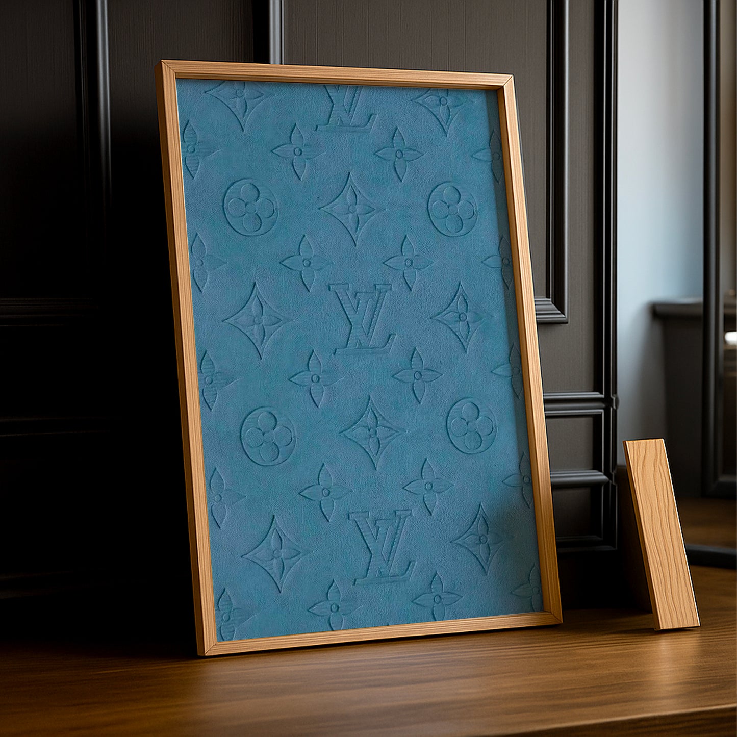 Cadre photo Louis Vuitton motif bleu