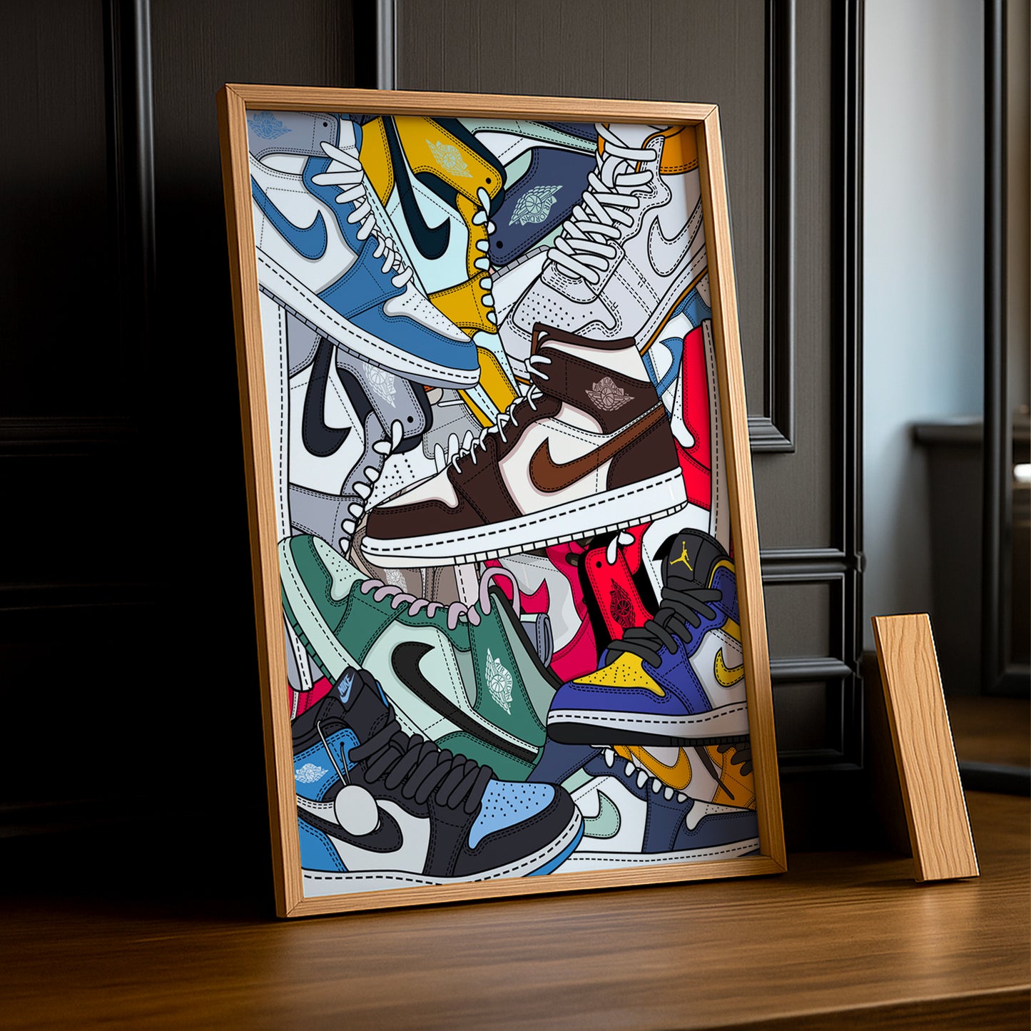 Cadre photo Air Jordan 1 illustration