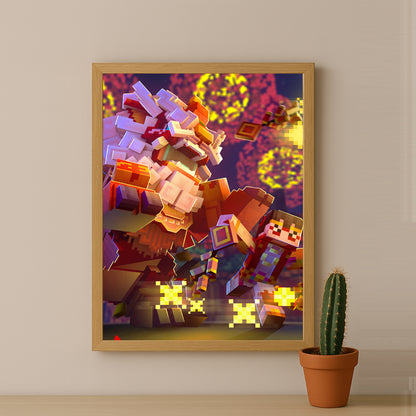 Cadre photo Minecraft - Nouvel an Lunaire