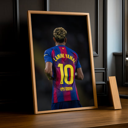 Poster encadrée FC Barcelone - Lamine Yamal 10
