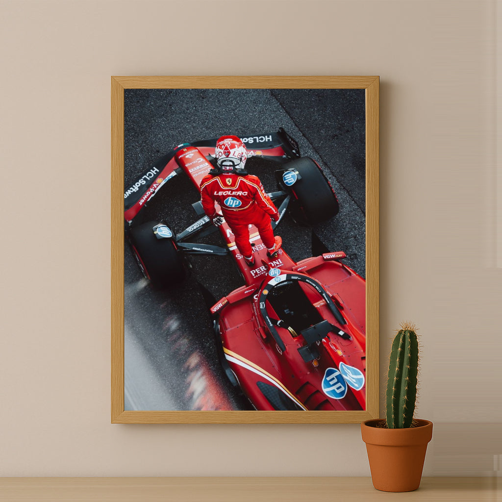 Poster encadrée Formule 1 - Leclerc