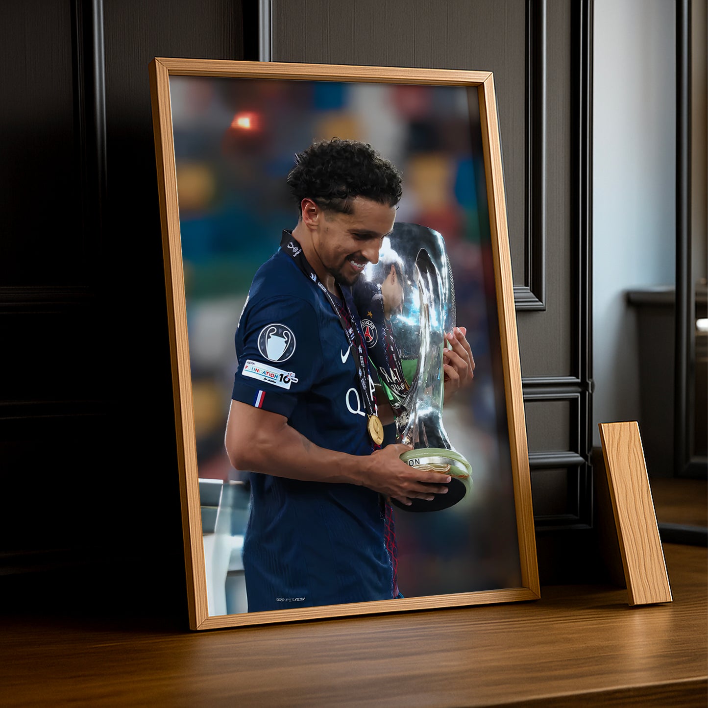 Poster encadrée Paris Saint-Germain - Marquinhos LDC